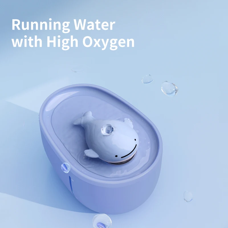 Cat Water Fountain for Drinking 2L Automatic Pet Fountain Dispenser with Replacement Filters Adjustable Pump for Cats Puppy