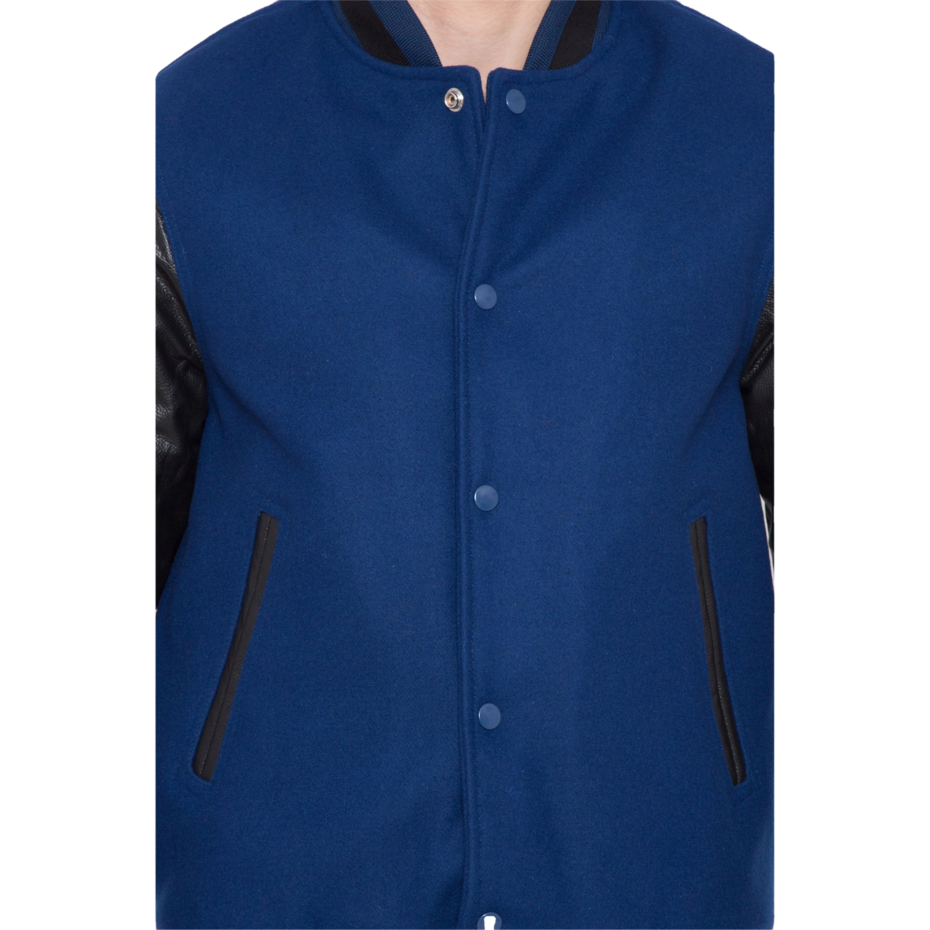 Custom Logo American Men Bomber Letter Man Jackets College Vintage Baseball Jacket with Leather Sleeves