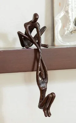 3 Pcs Thinker Statue Black Abstract Sculptures Home Decor Modern Resin Statues Black Decor Accents for Bookshelf Coffee Table