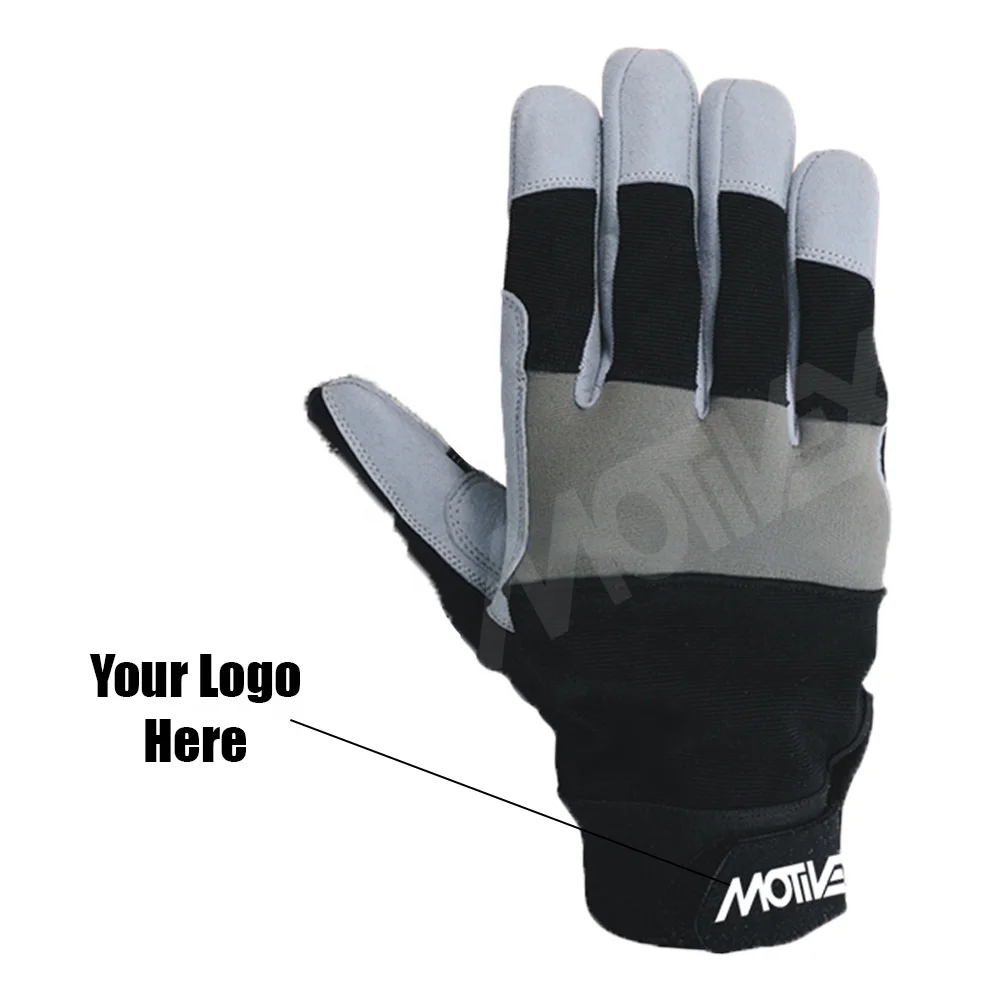 Custom XL Mechanic Work Gloves with Extreme Grip Anti-Slip Reinforced Performance Rigger Hand Gloves Made from PU Material