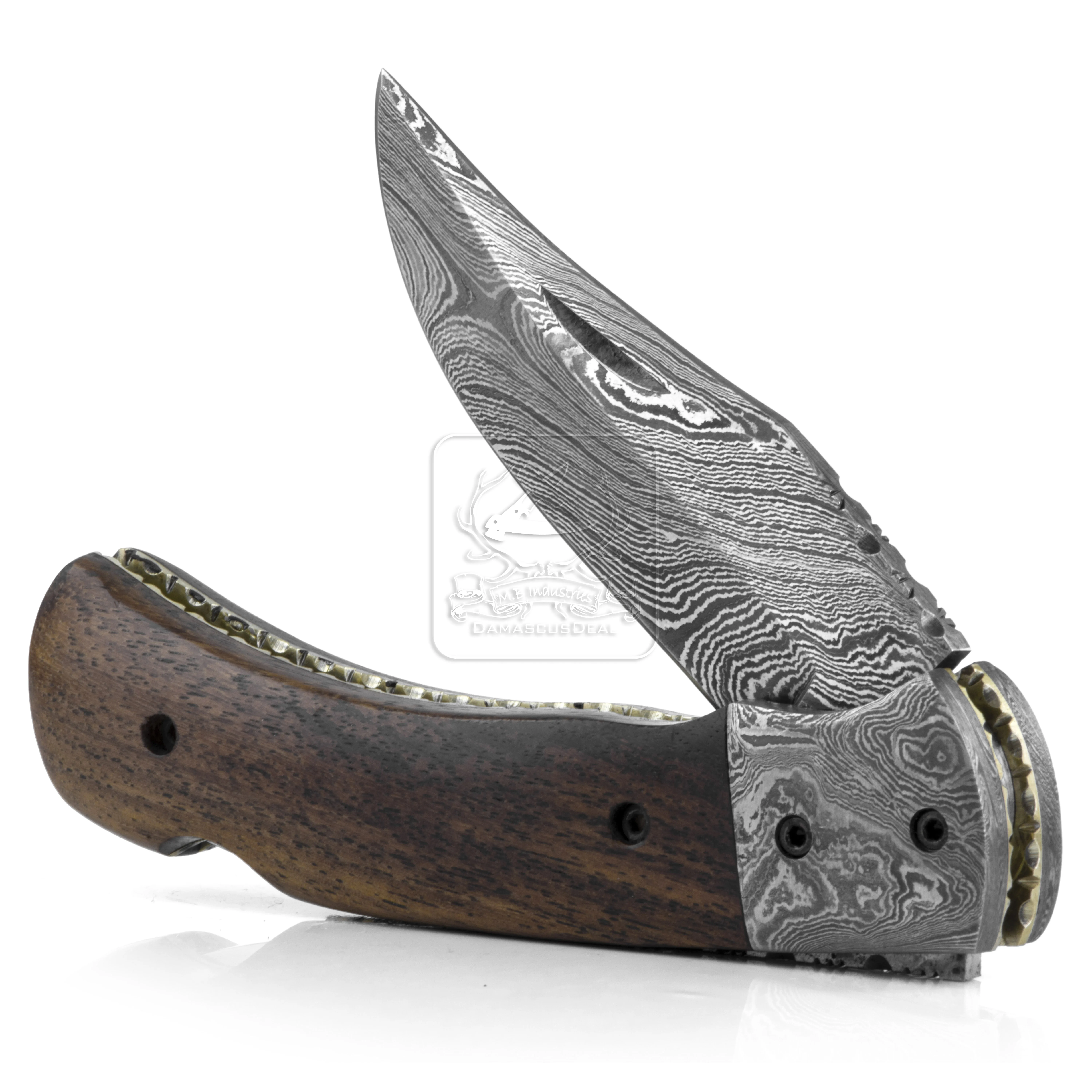 Damascus Steel Folding Knife DD-FK-684 Rosewood Pocket Knife Outdoor Survival Hunting Knife Multi Tool Bushcraft Camping