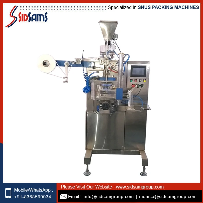 Best Quality Fully Automatic  Swedish Snus Packing Machine From India