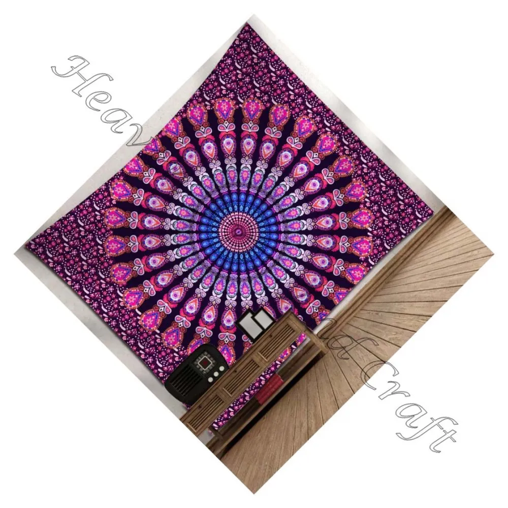 Indian Mandalas Wall Multi Color Indian Tapestry Mandala For Home Decorative Yoga Mat Custom Printed Wall Art Tapestry