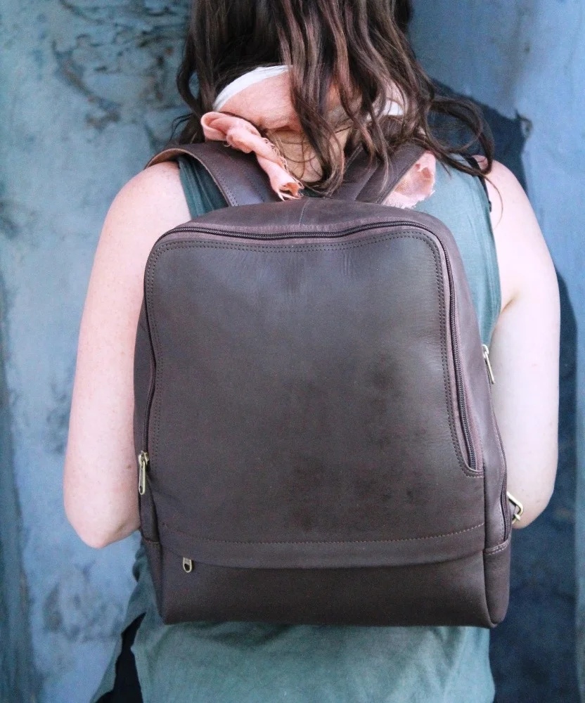 Bestseller Leather Shoulder Bags Laptop Back Pack Backpack School Bag Unisex Travel Accessories Handbags Vintage Wear