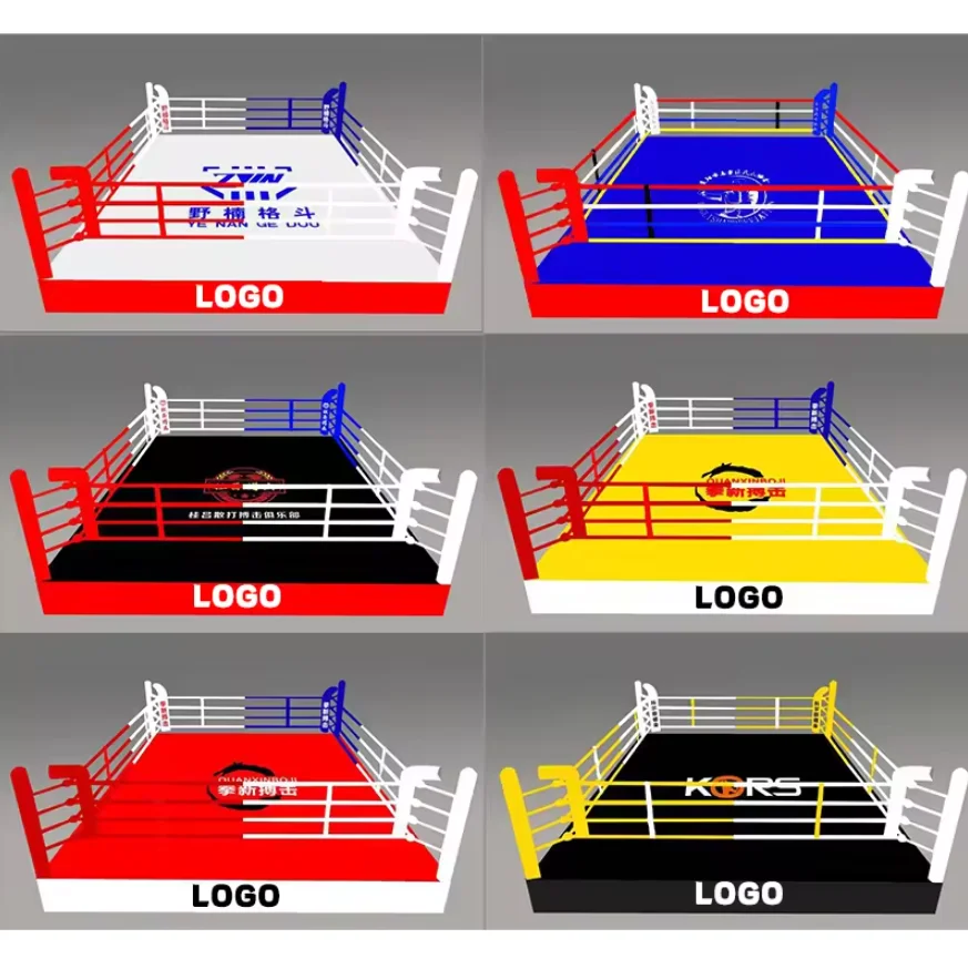 JIKE Sports 4*4M 5*5M 6*6M 7*7M 8*8M High Quality MMA UFC Taekwondo Muay Thai etc Stage Customized Size Logo Color