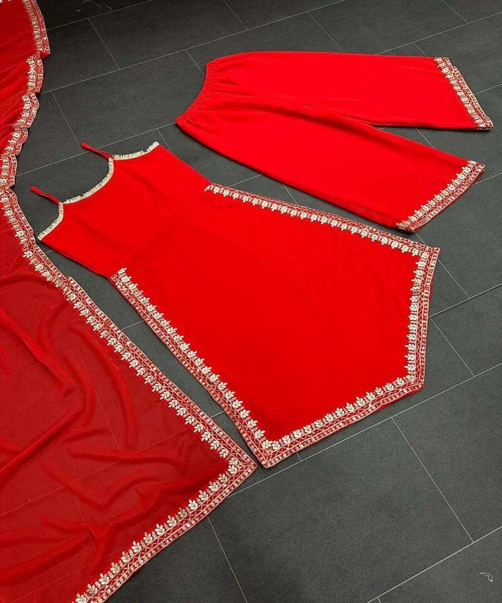 Stylish Festival Wear Cotton Kurti with Trendy Geometric Patterns and Stunning Stone Work Wear Rayon Top Pant