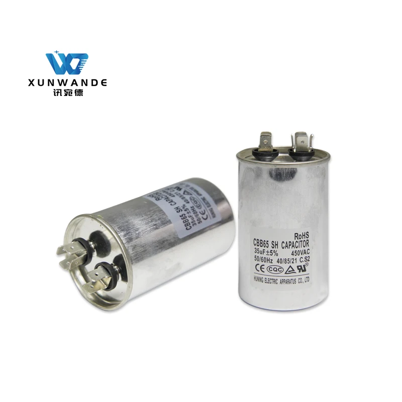 CBB65 450V 35UF Film Capacitor for Air Conditioner and S2 Washing Machine 40/85/21 Series