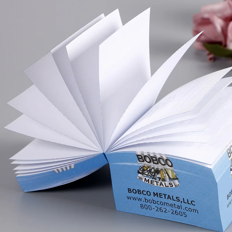 Advertising Sticky Note Cube Memo Block Printed On 4 Sides for Promotional Giveaways