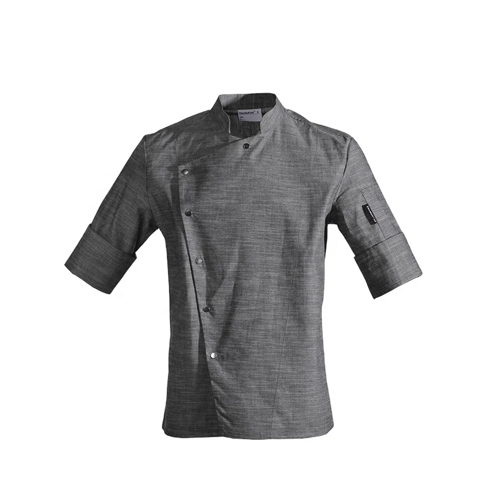 Factory Supply OEM Custom Sushi Chef Kitchen Jacket Uniforms Black Shirt For Chef Uniform Set Women Shirts For Kitchen Uniforms