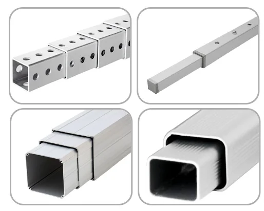 Aluminum Telescoping tubes Profile  Custom aluminum profile Extrusion  from vietnam factory