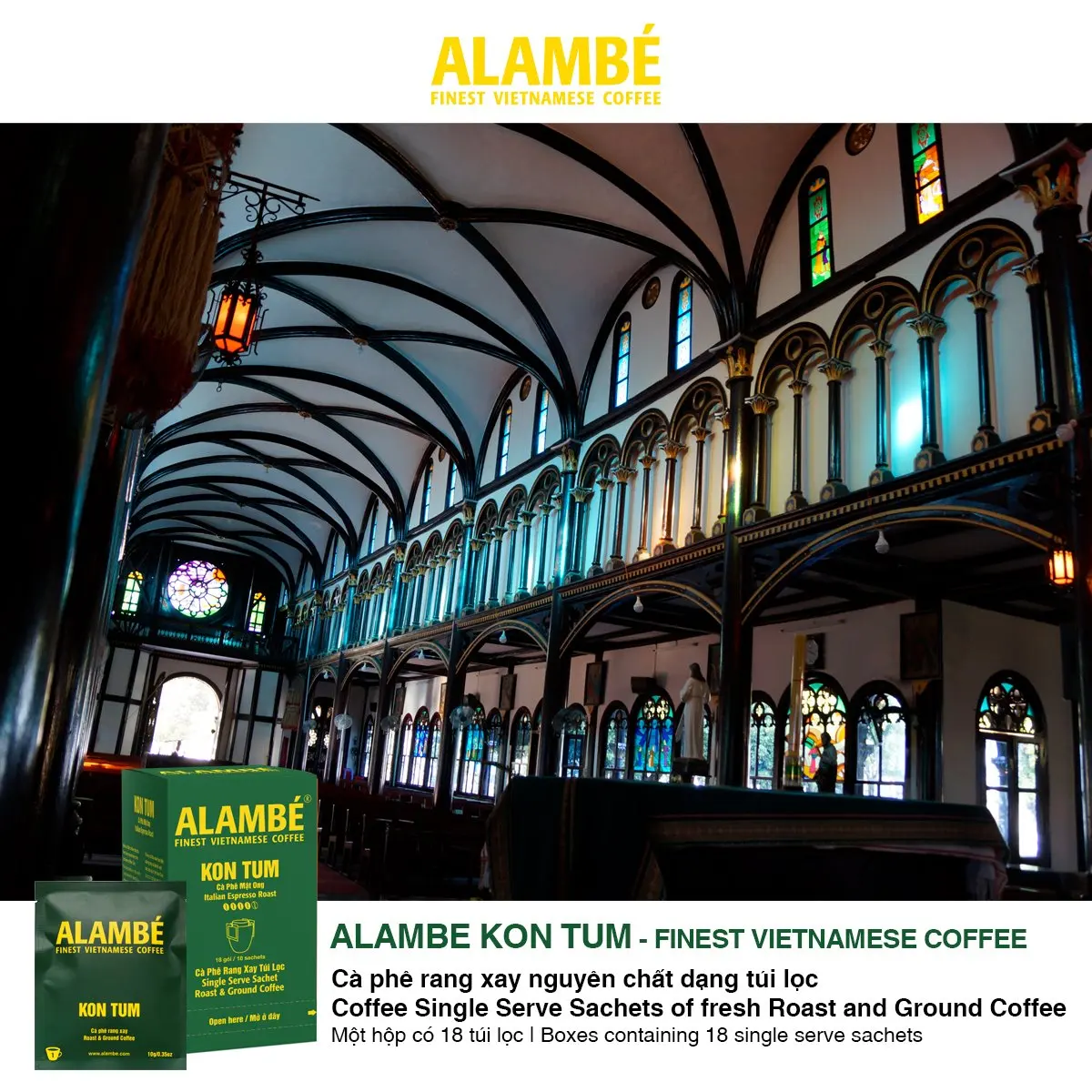 Light Roast Caffeinated Type Alambe Kon Tum Whole Beans Coffee 230g Premium Grade Origin From Vietnam kafei