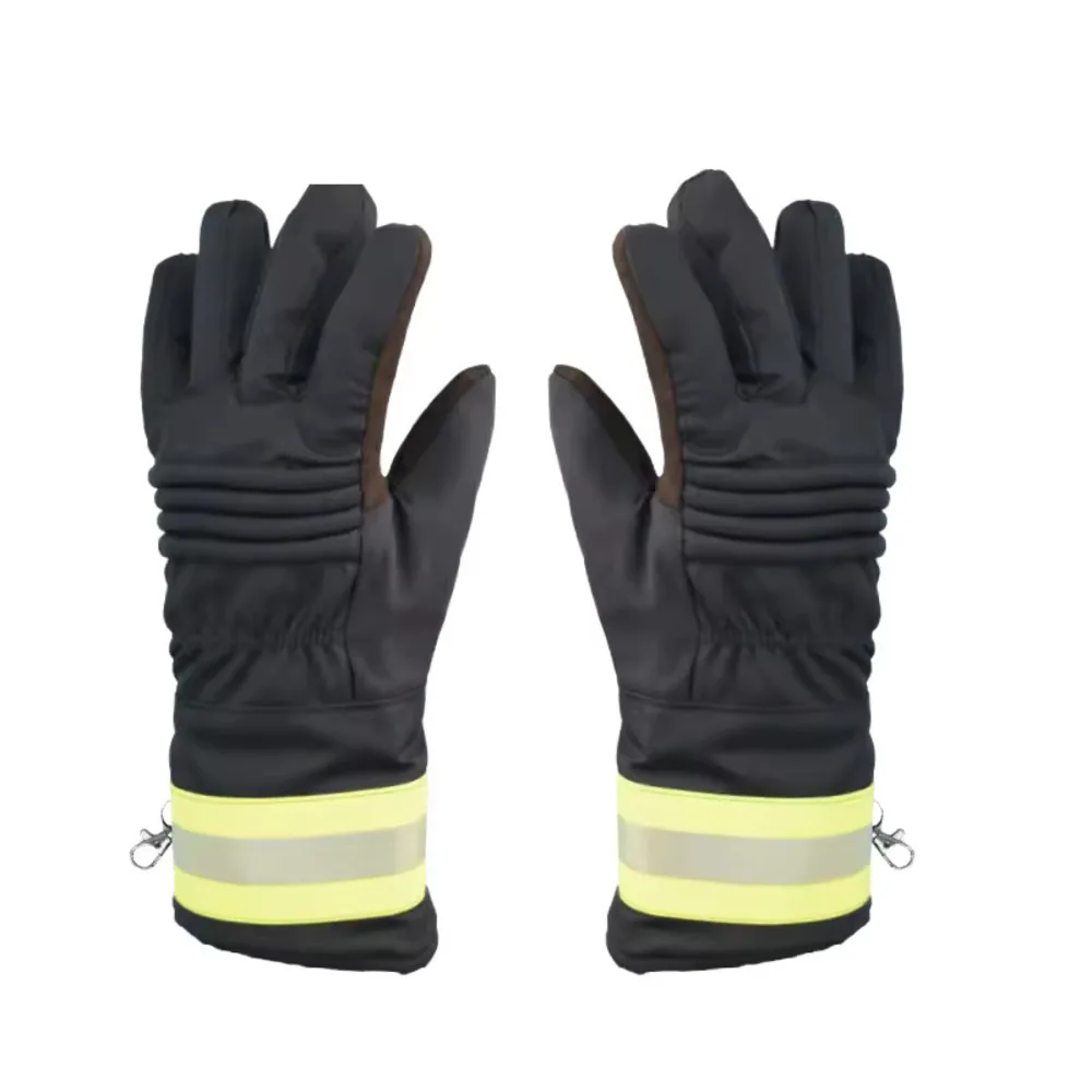 Men Extreme Heat & Fire Resistant Gloves Leather with Stitching Perfect for Fireplace Stove Oven Grill Welding BBQ
