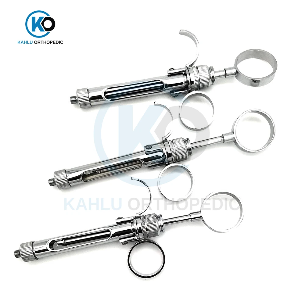 Dental Stainless Steel Syringe Aspirating 1.8 ML Dental Surgical Instruments Injector Tool By KAHLU ORTHOPEDIC