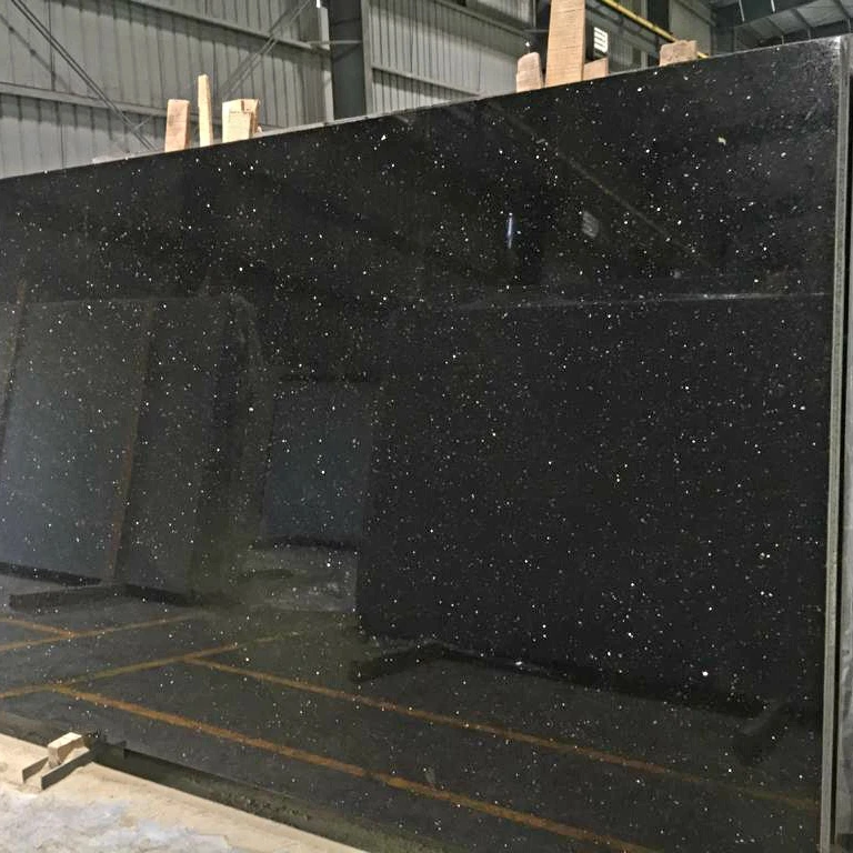 Natural Stone Black Gold Granite Black Galaxy Granite Tiles Slabs Nero  Galaxy Granite