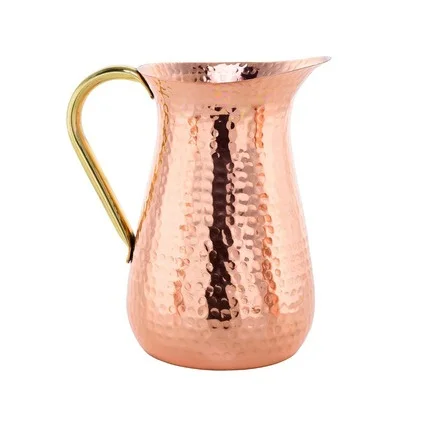 Wholesale Production Water Pitcher Trending Design Hotel Home Drink Ware Container Hammered Finished Jugs Sets