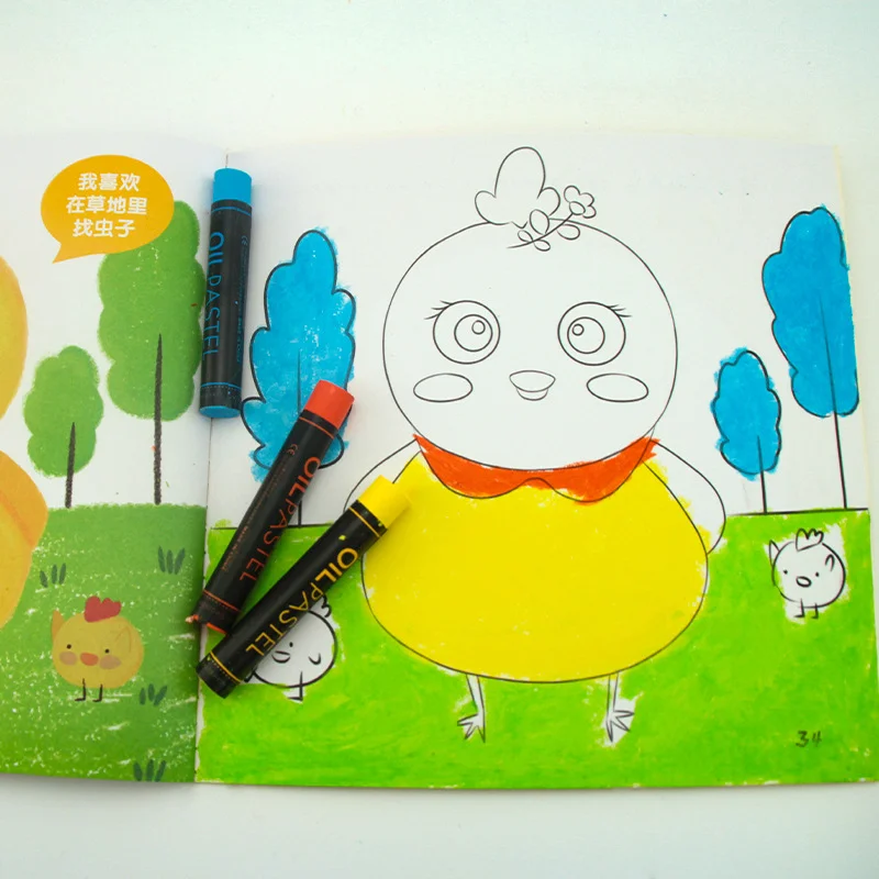 OEM High Quality Heavy Oil Pastel Colorful Kids Crayons Pen Children Painting Marker Set Multi for Drawing Writing Fun