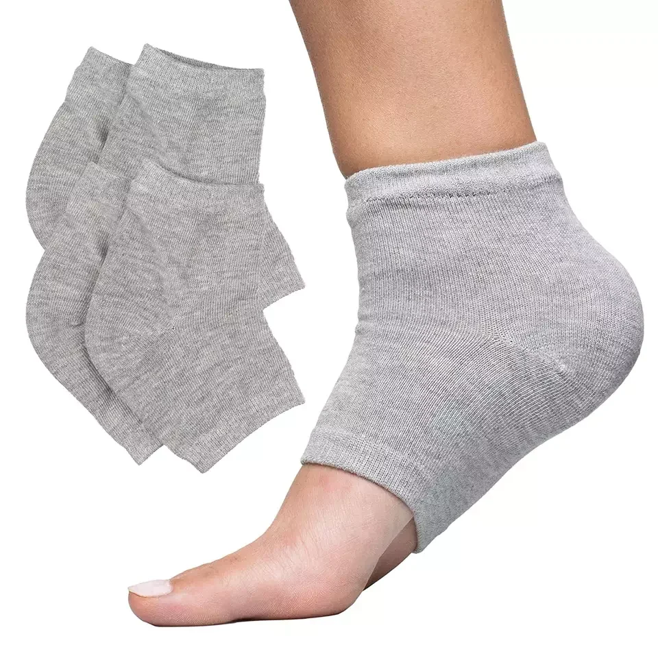 Moisturizing Heel Socks Gel Lined Toeless Spa Socks to Heal and Treat Dry for Your Feet