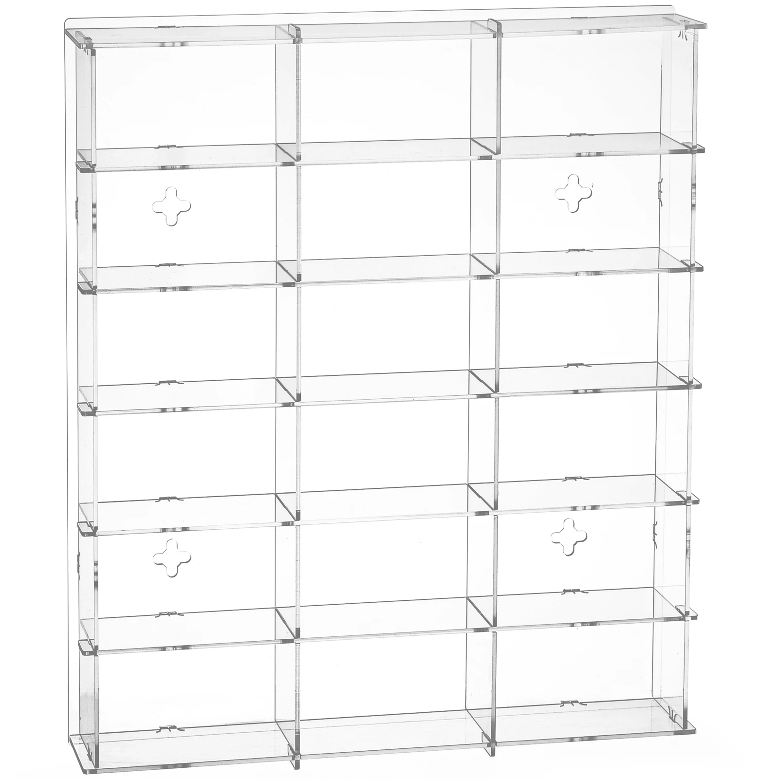 Custom Wall Mounted Clear Acrylic Toy Figure Organizer Compartment Organizer for Mini  Figures, Sunglasses Rack, Freestanding