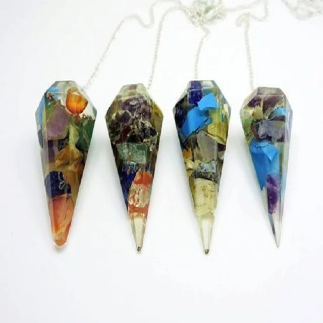 Wholesale Natural Crystals Stone Best Quality Crystals Healing Malty Stone Agate 8 Point Merkaba Dowsing Pendulum