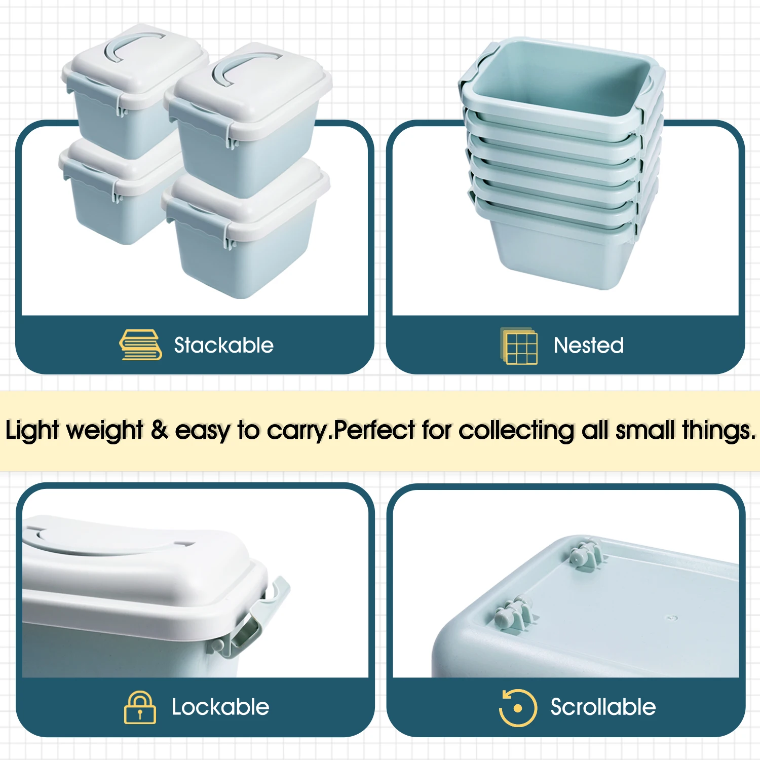 Merryart Multipurpose custom Durable competitive price storage container plastic box with tools toys home useful