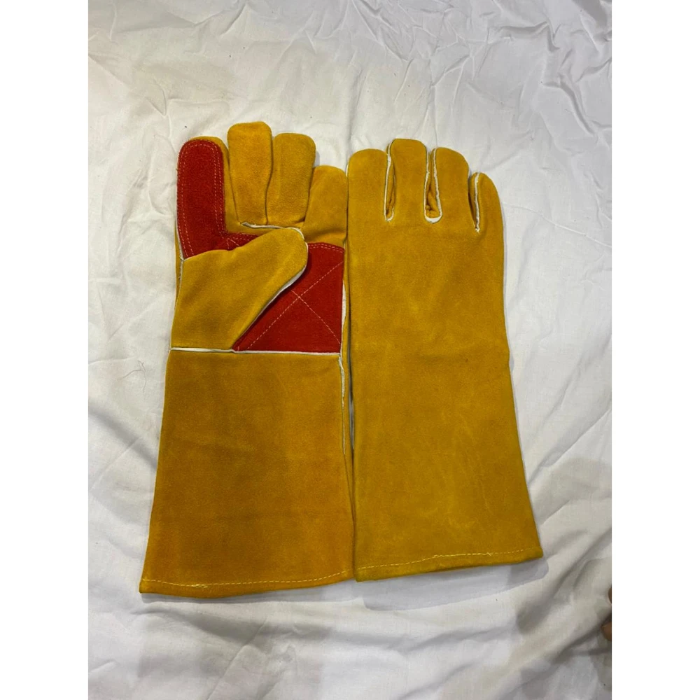 Safety Welding Glove Hand Protection Glove Wear Resistant Gardening Work Anti Slip Cowhide Leather Gloves 2024