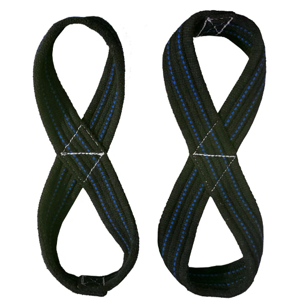High Quality thick cotton Figure 8 Lifting Straps Wrist Wraps Weight Lifting Deadlifting Workout Straps for Power Lifters