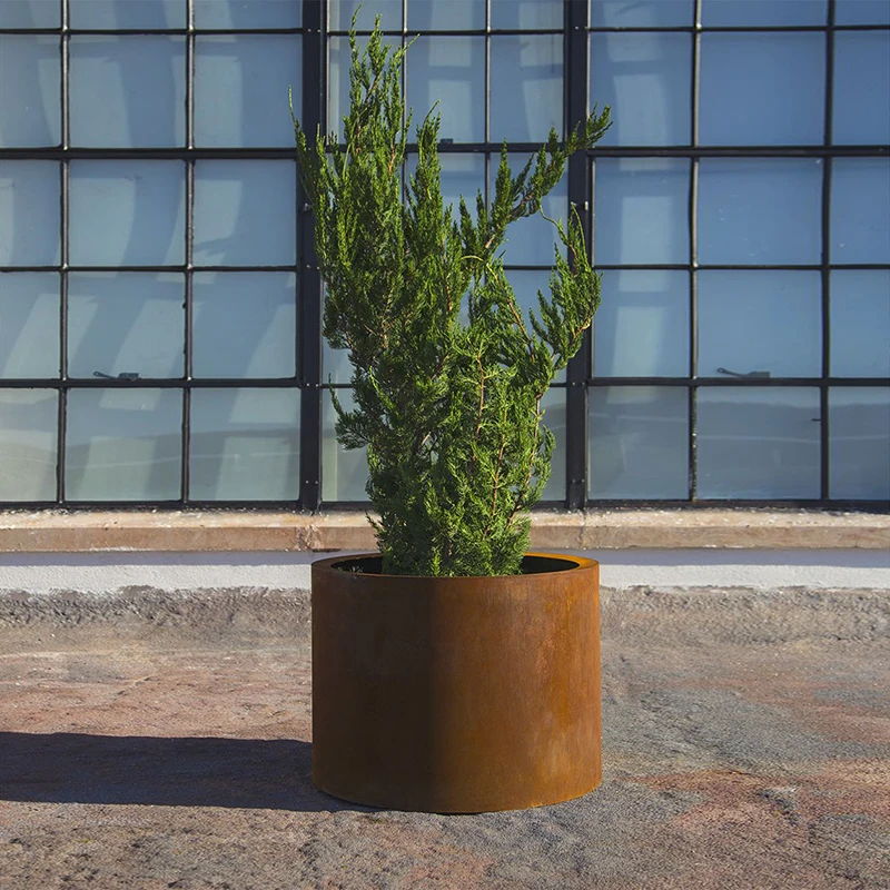 Custom outdoor large metal plant garden flower pots manufacturers