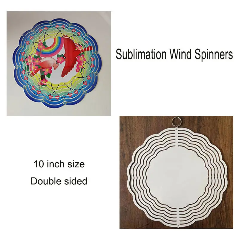 Personalized Wind Spinner Garden Home Decoration Blank Metal Sublimation Ornaments Wind Spinners