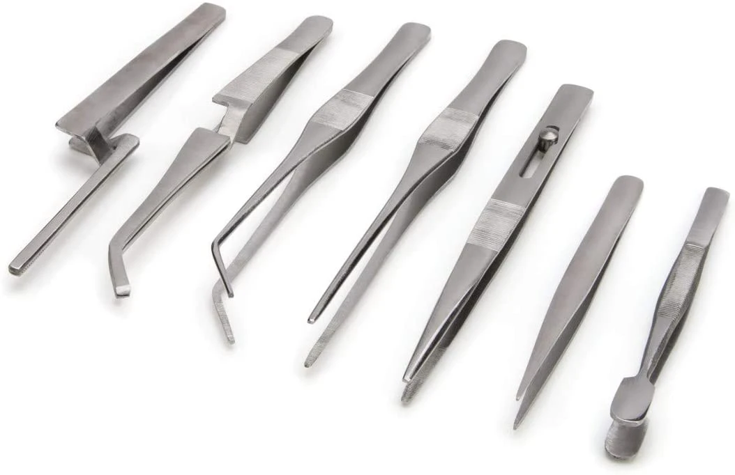 High Quality Professional Stainless Steel Rubber head Jewelry Tweezers Loose Diamond Pick Up Tool