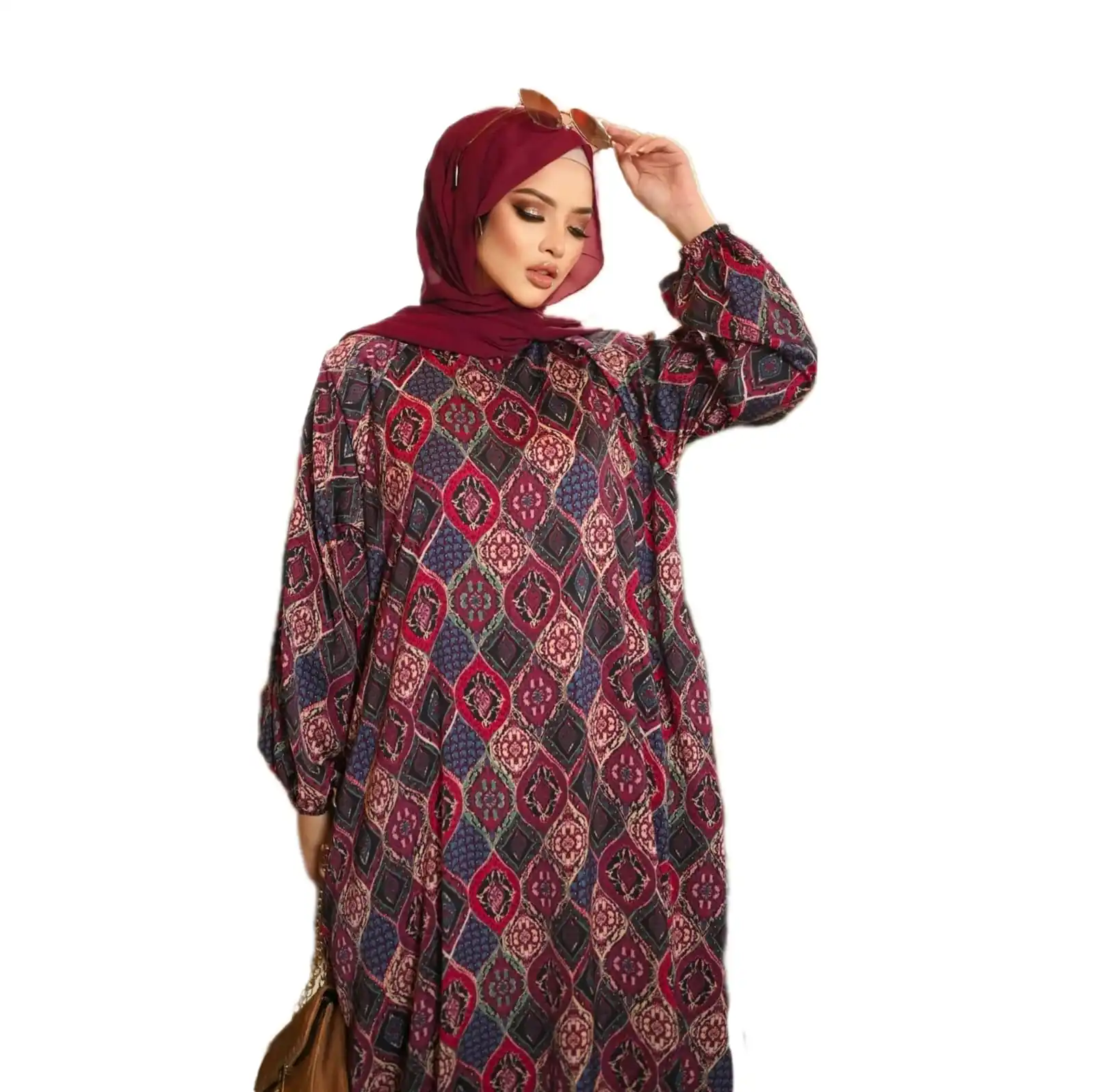AVALOS Abayat Ethnic abaya with Silk crepe material best selling Original Made In Indonesia Muslim Wear (10000009646639)