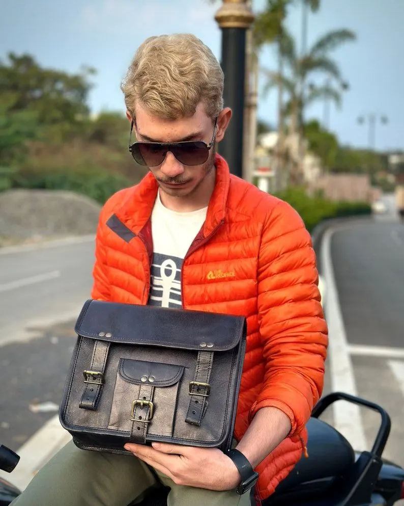 Modern Genuine Leather Laptop Bag Durable PC Material Laptop Case or Backpack Stylish PC Cover for Office Use