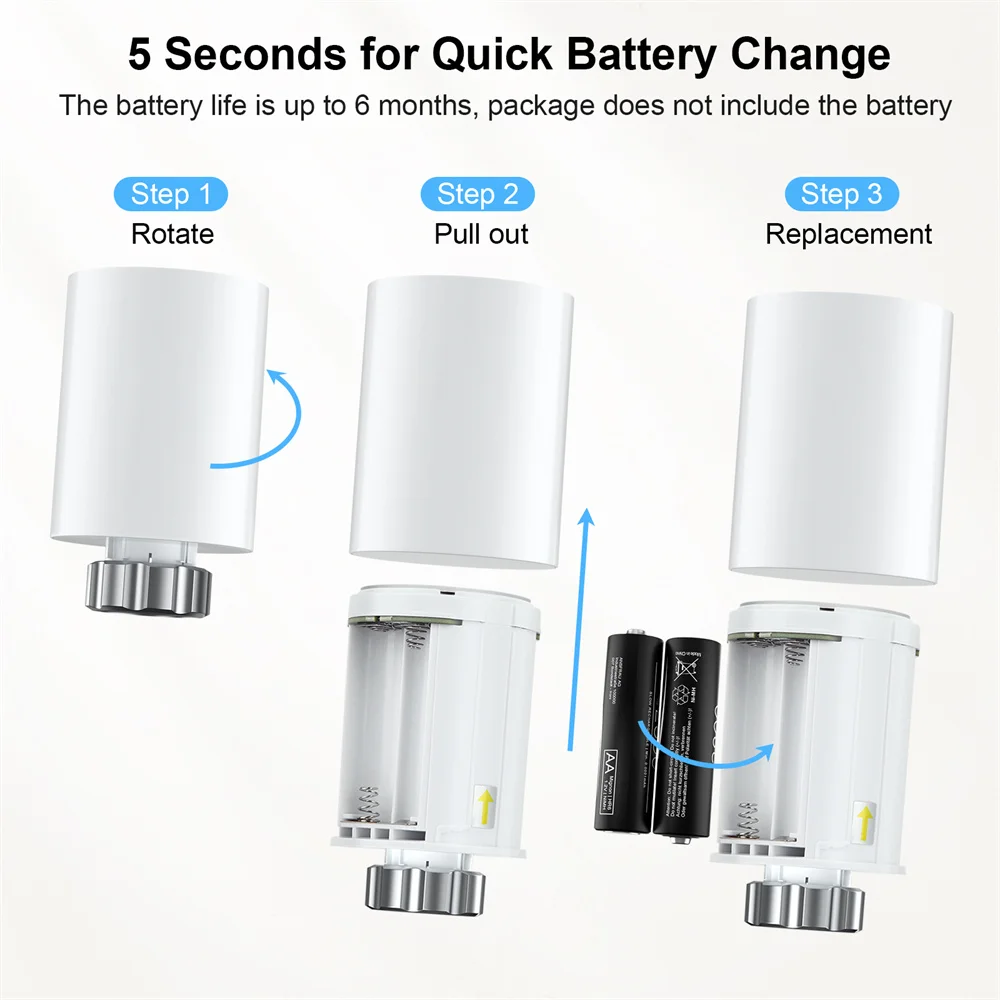 Zigbee Trv Wifi Radiator Thermostat Valve, Thermostatic Water Heating Radiator Valve, Connected Thermostatic Radiator Valve
