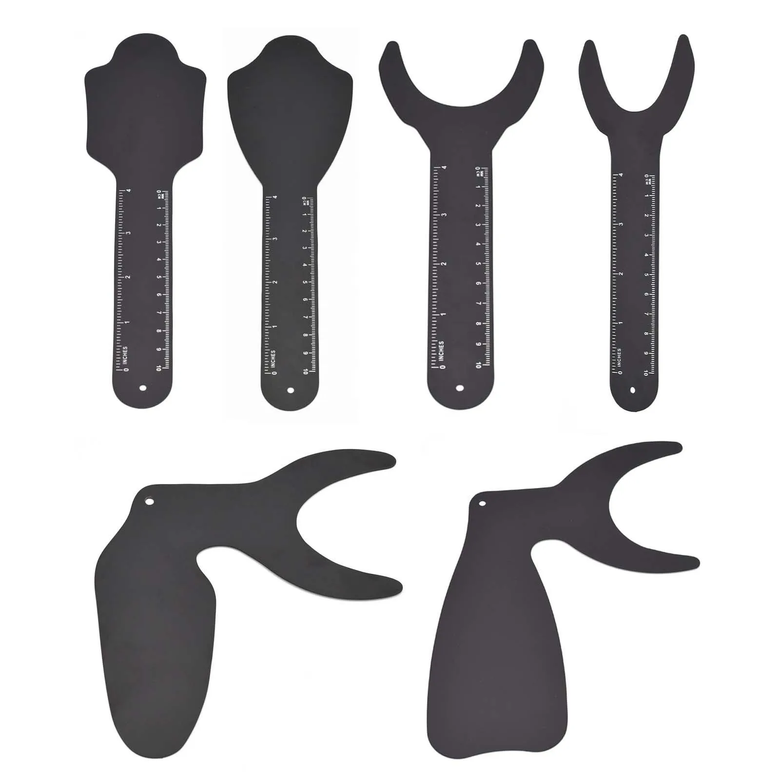 Dental Photo Contrast Black Background Board Orthodontic Intraoral Photographic Contrast Palatal Photography Contrast 6Pcs