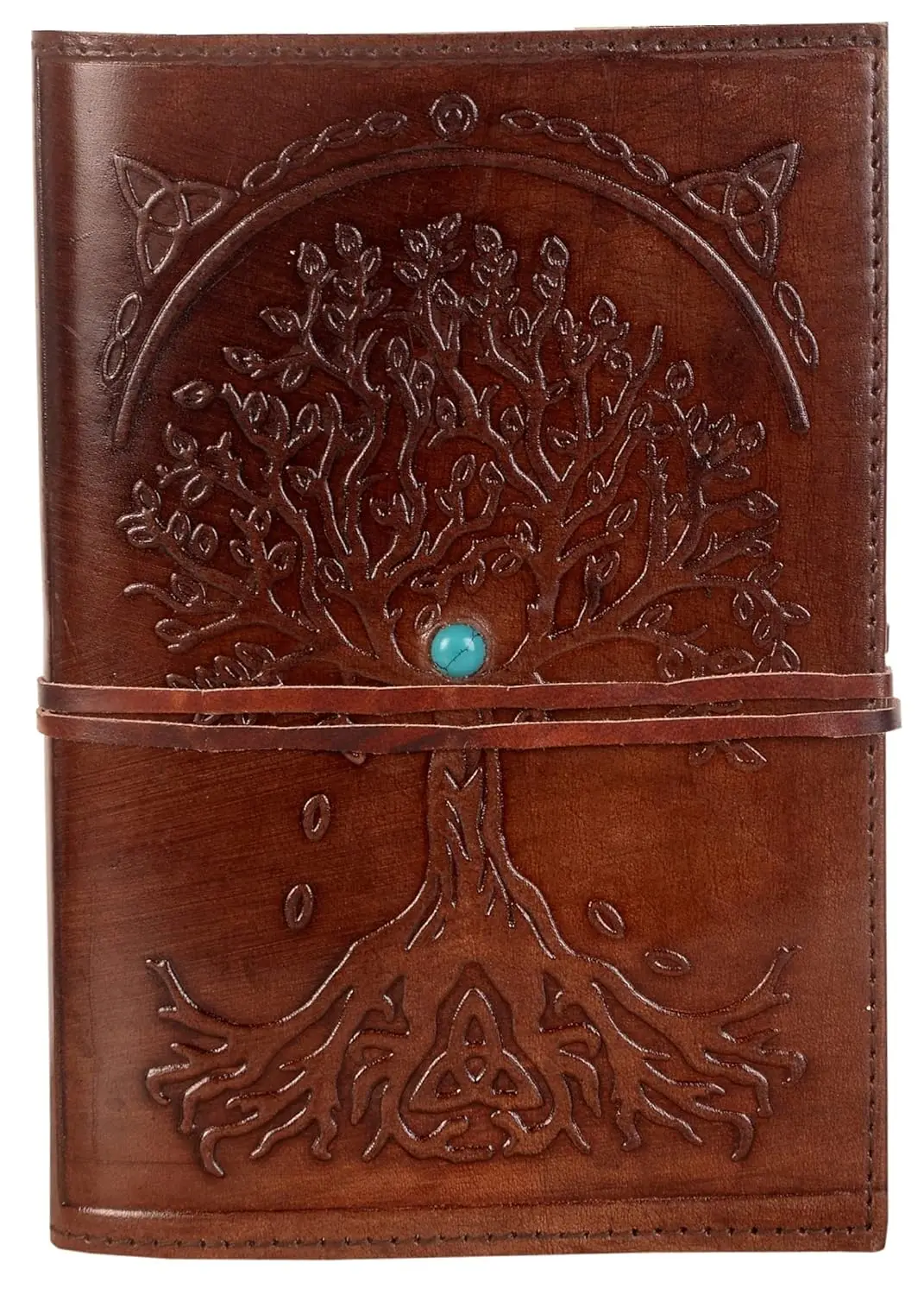 Leather Journal Writing Notebook - Antique Handmade Leather Bound Daily Notepad For Men And Women Diary Large 7 X 5Inches