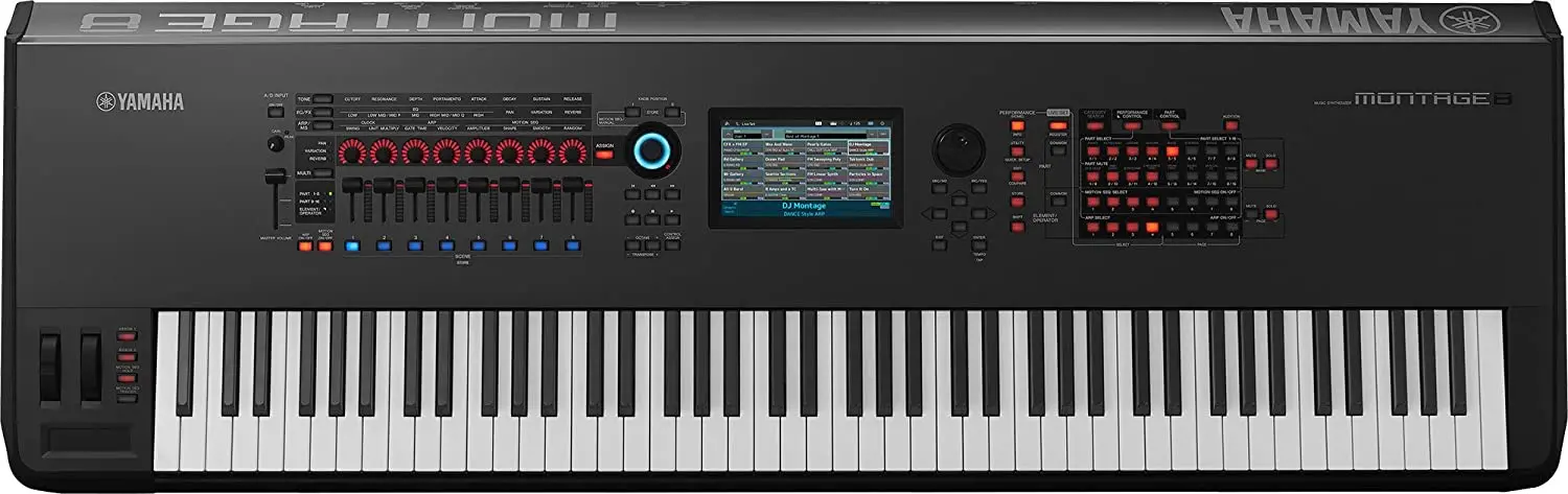 Yamahas Montage8 88-key Synthesizer Workstation, Black