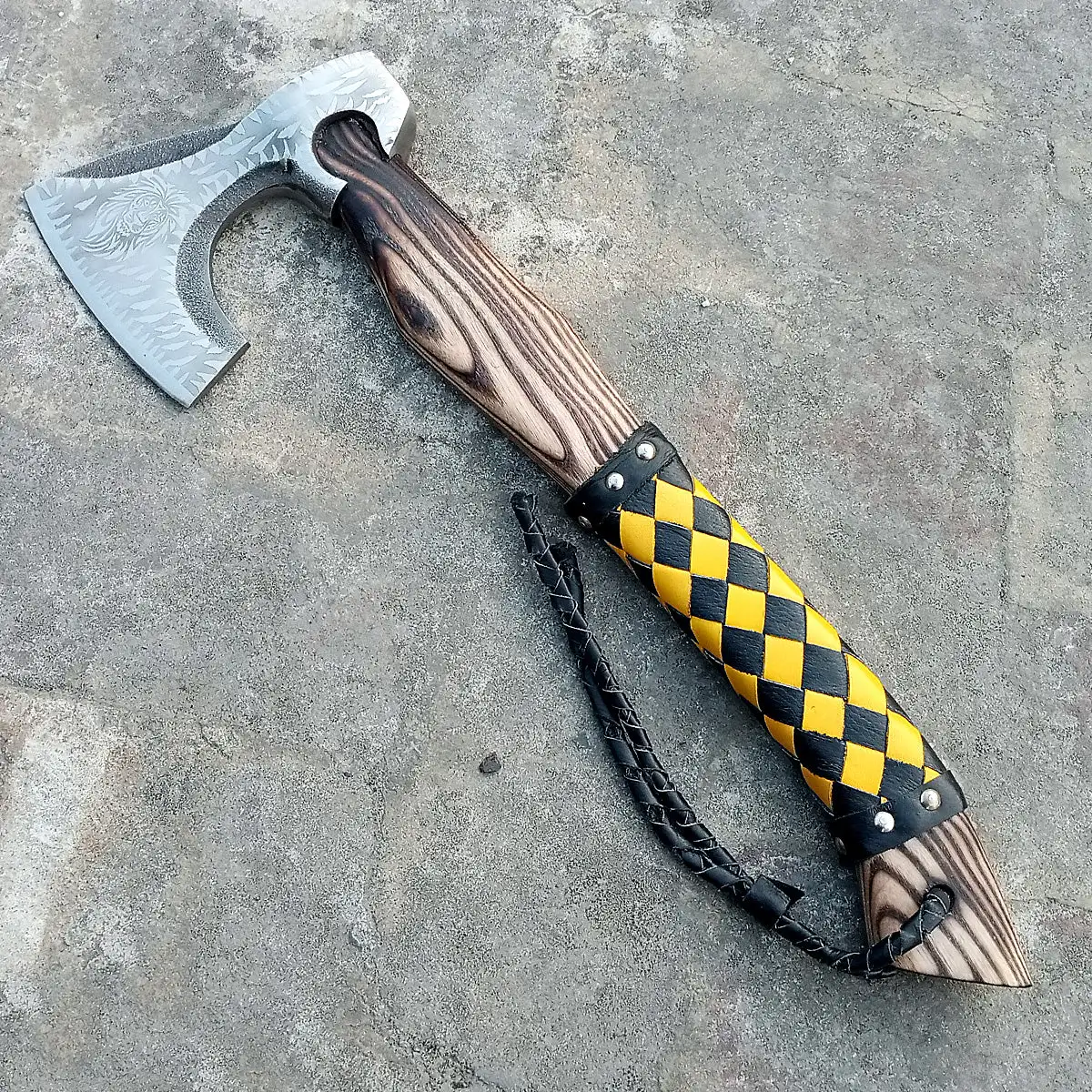 Viking Battle Axe Authentic Tomahawk Design for Splitting and Charms Handcrafted for Historical Reenactments and Collectors