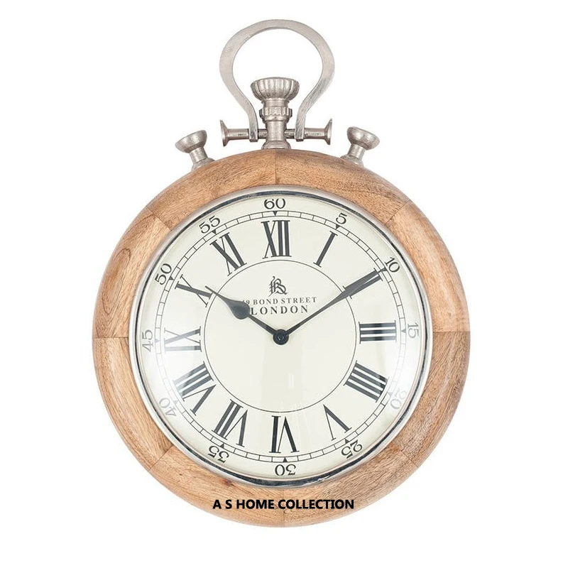 Buy Best Selling and Trending Design wooden and metal silver polish decorative tire design wall clocks