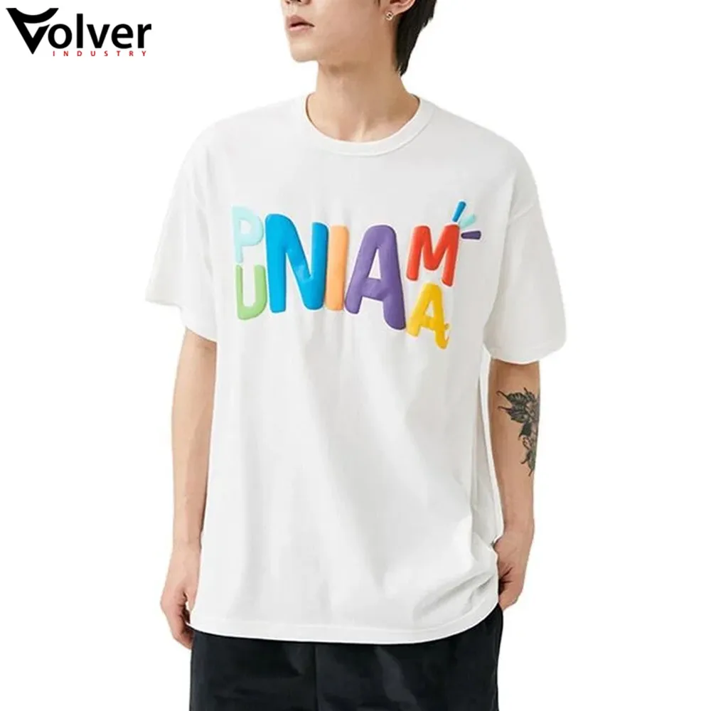 2022 Essential Eco-Friendly For Men Clothing With Top Street Wear With Puff Printing T Shirt By VOLVER INDUSTRY