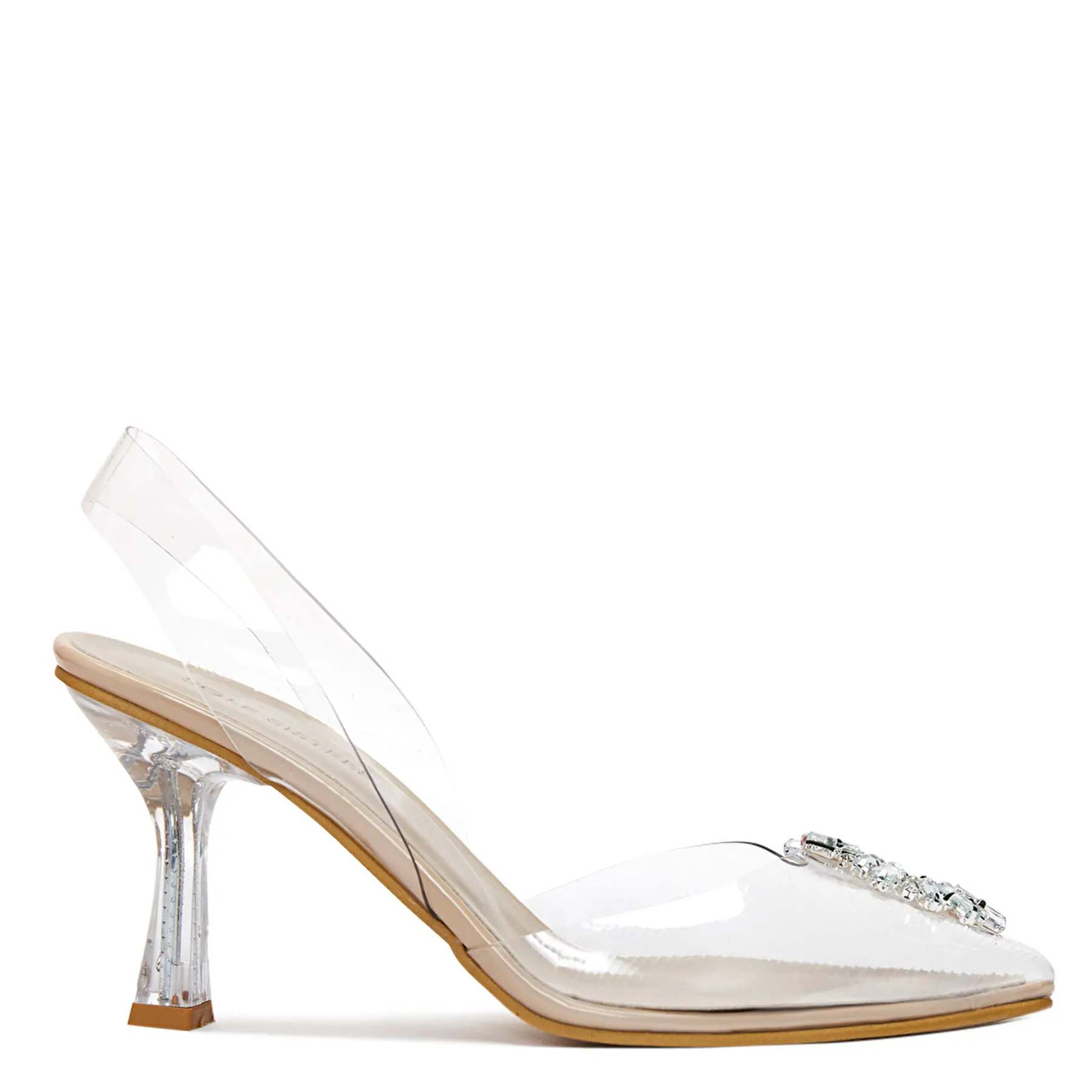 2022 Summer Fashion New Transparent High Heel Crystal Pvc Women Stiletto Shoes  heels pumps stone