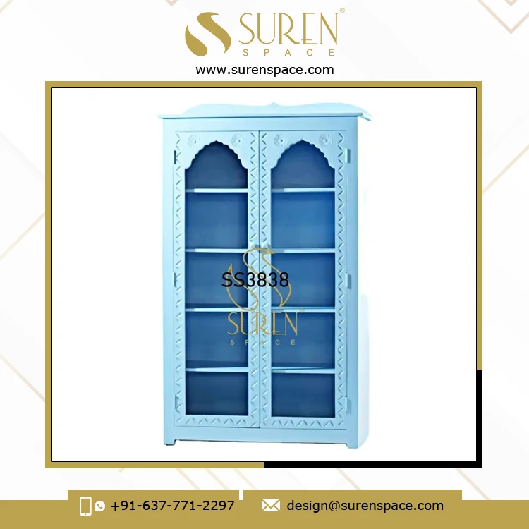 Handcrafted Almira for Luxury Hotels Room Superlative Quality Decorative Storage Almira Carved Wardrobe at Excellent Price