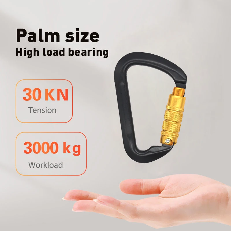 Safe Carabiner D Shaped Climbing Accessories Rock Climb Carabiner Clip Protective Buckle