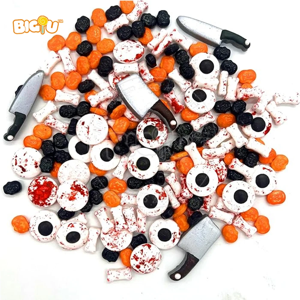 candy suppliers wholesale custom bulk hard candy fruit eyes/ Kitchen knife halloween candy