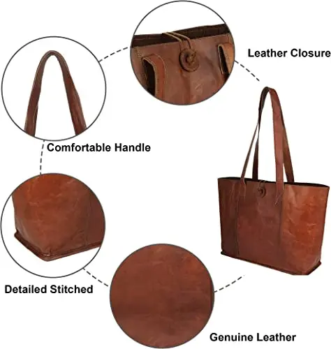 Genuine Leather Purse Shoulder-Bag Totes Handbags For Women/New Latest Design 2024 Women Leather Totes Bag