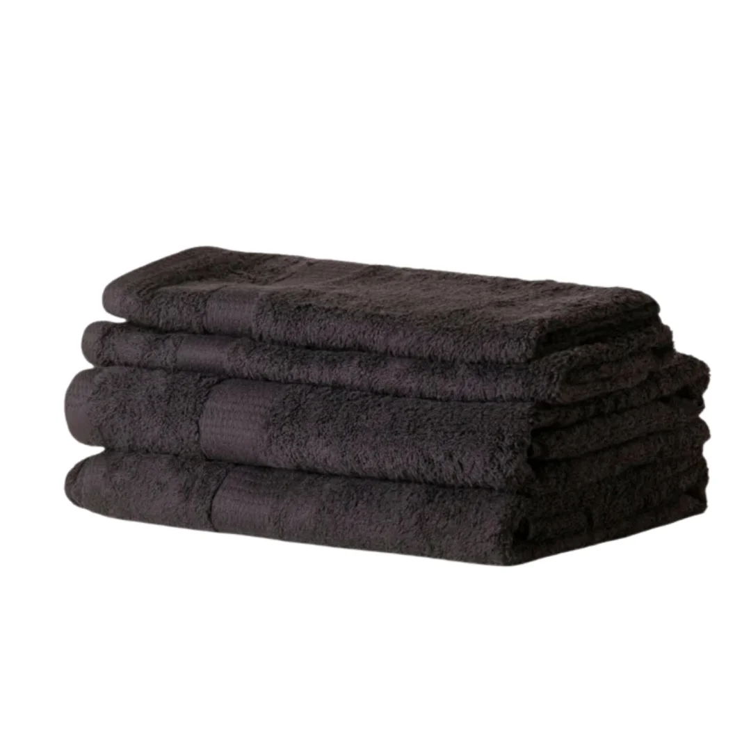 Hot Selling Black Dash Striped Hand Towel Custom Solid Color Factory Manufacturing Soft Face Towel with Logo Design Cheap Price
