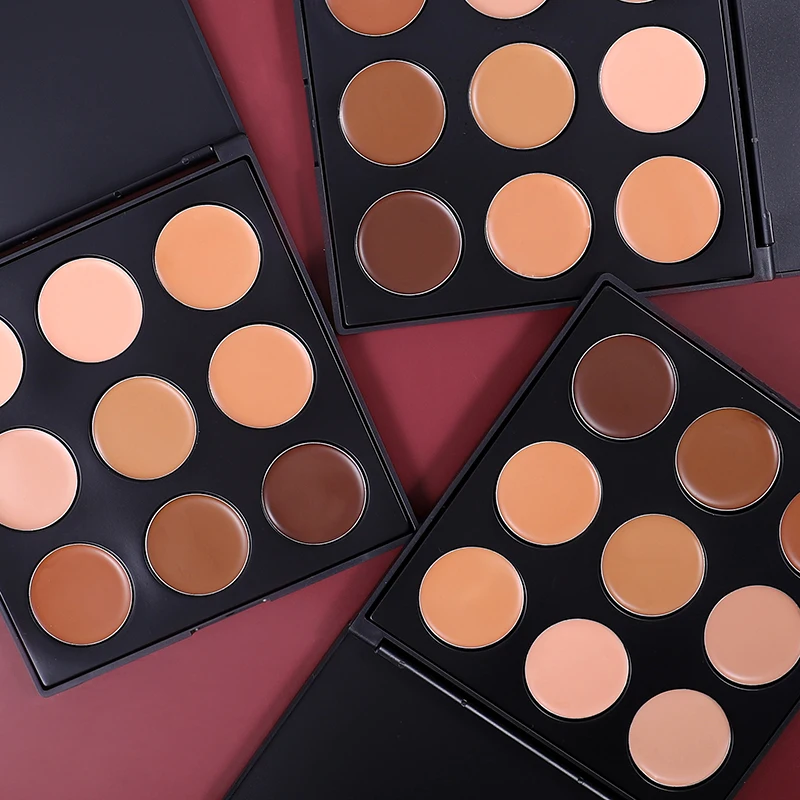 9 colors private label cream concealer palette professional makeup waterproof concealer