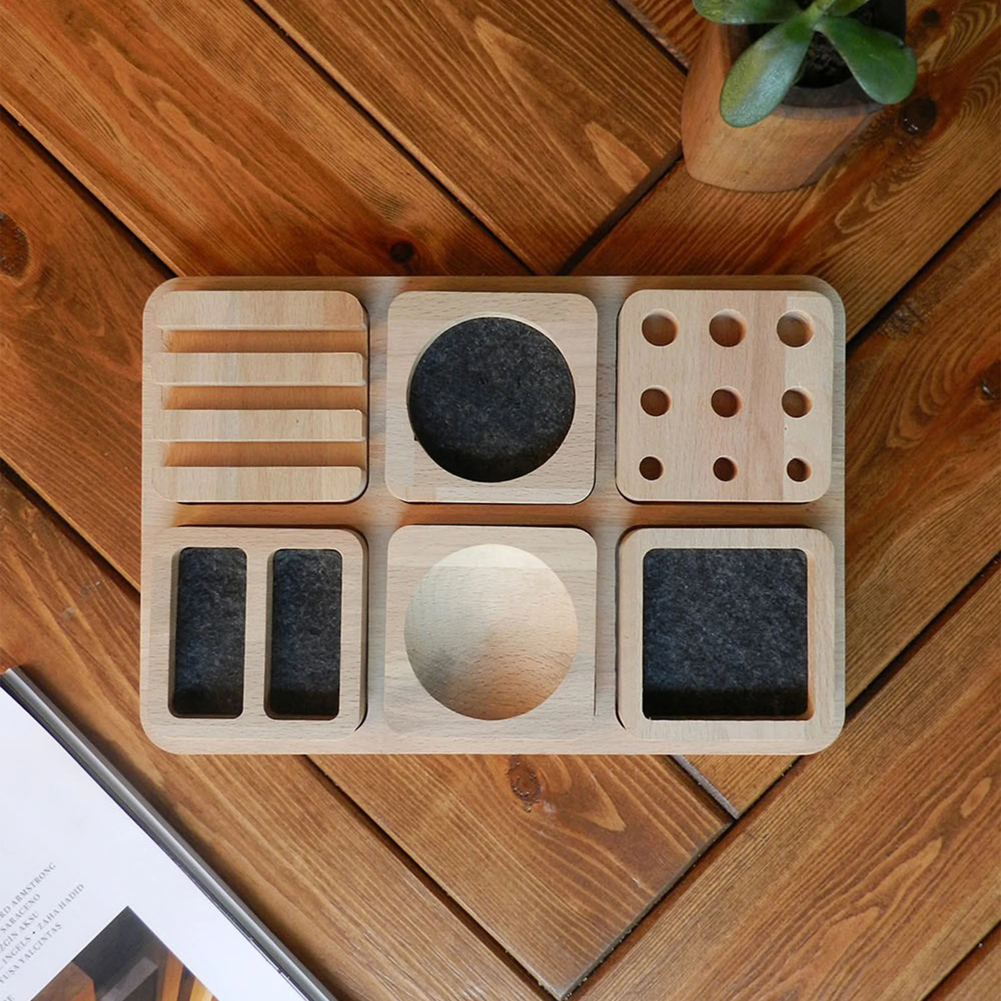 Phone accessory pencil case card holder wooden table organizers workplace organization office desk organizen phone stand