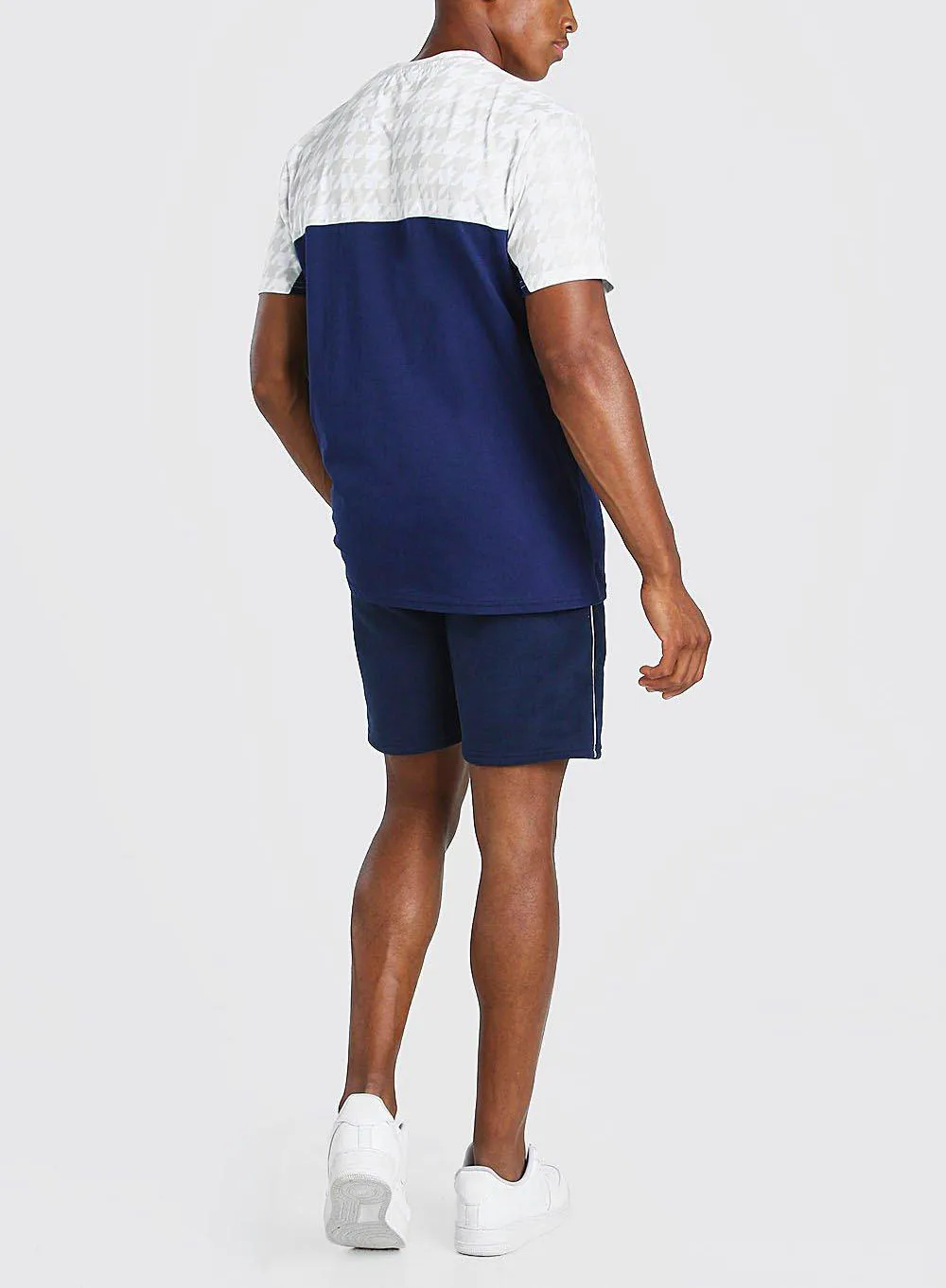 Color Block 2 Piece Set Short Sleeve Collar Shirts Shorts for Men Summer Outfit 100% Cotton Corduroy men shorts set