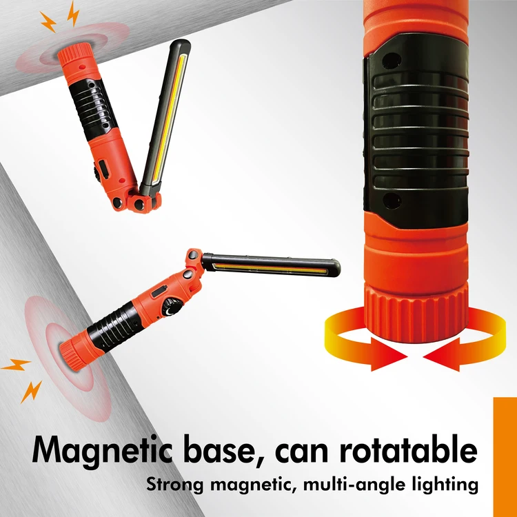 5W Foldable LED Work Light Flashlight magnetic base can rotatable
