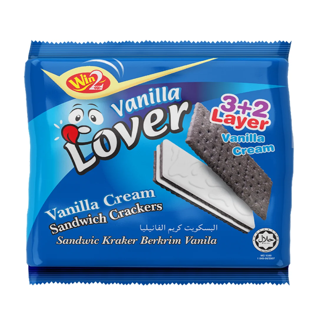 Ванильный крем Win, влюбленные крекеры для сэндвичей, 130 г, 3 + 2 слоя, ванильный крем, сэндвич-печенье, оптовая продажа