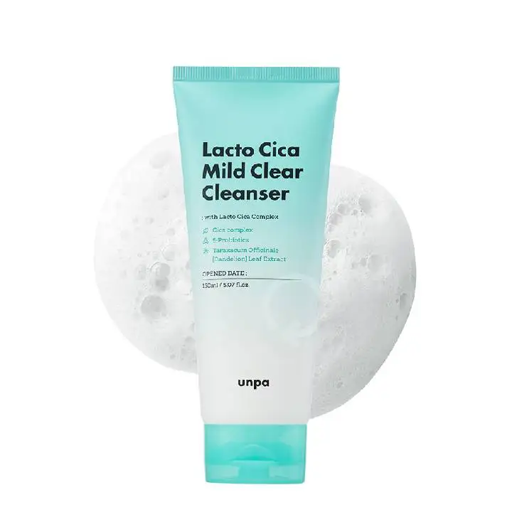 Korea wholesale Unpa Lacto Cica Mild Clear Cleanser 150ml  Moisturizing Cleansing Foam for Pores Oily Skin